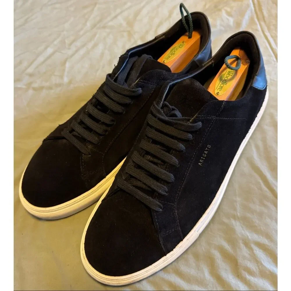 Axel Arigato Size 12 Clean 90 Black Leather Suede Men Sneakers Men